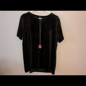 Velvet black top